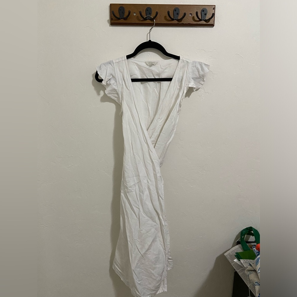 Lucky Brand wrap dress with flutter sleeves